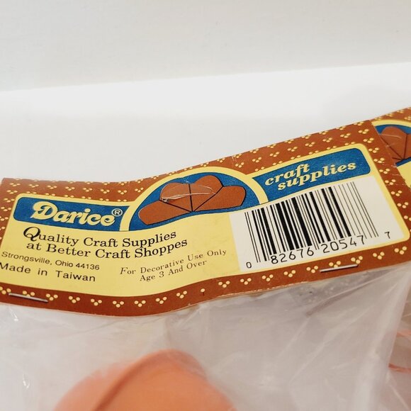 2 Vtg Darice Pumpkin Orange Jack-O-Lantern Halloween Jingle Bell 52 MM - Picture 4 of 4